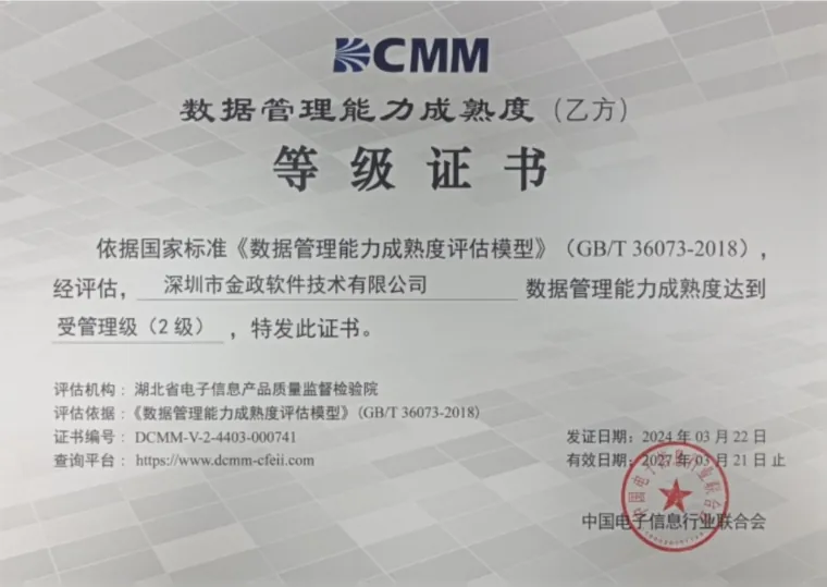 数据管理能力成熟度